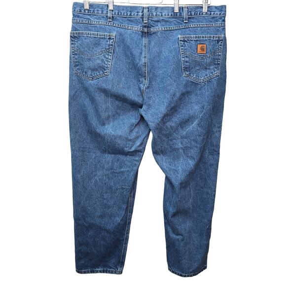 Carhartt Jeans Mens 44x32 Relaxed Fit Straight Leg Blue Denim Gorpcore Workwear - Picture 2 of 12